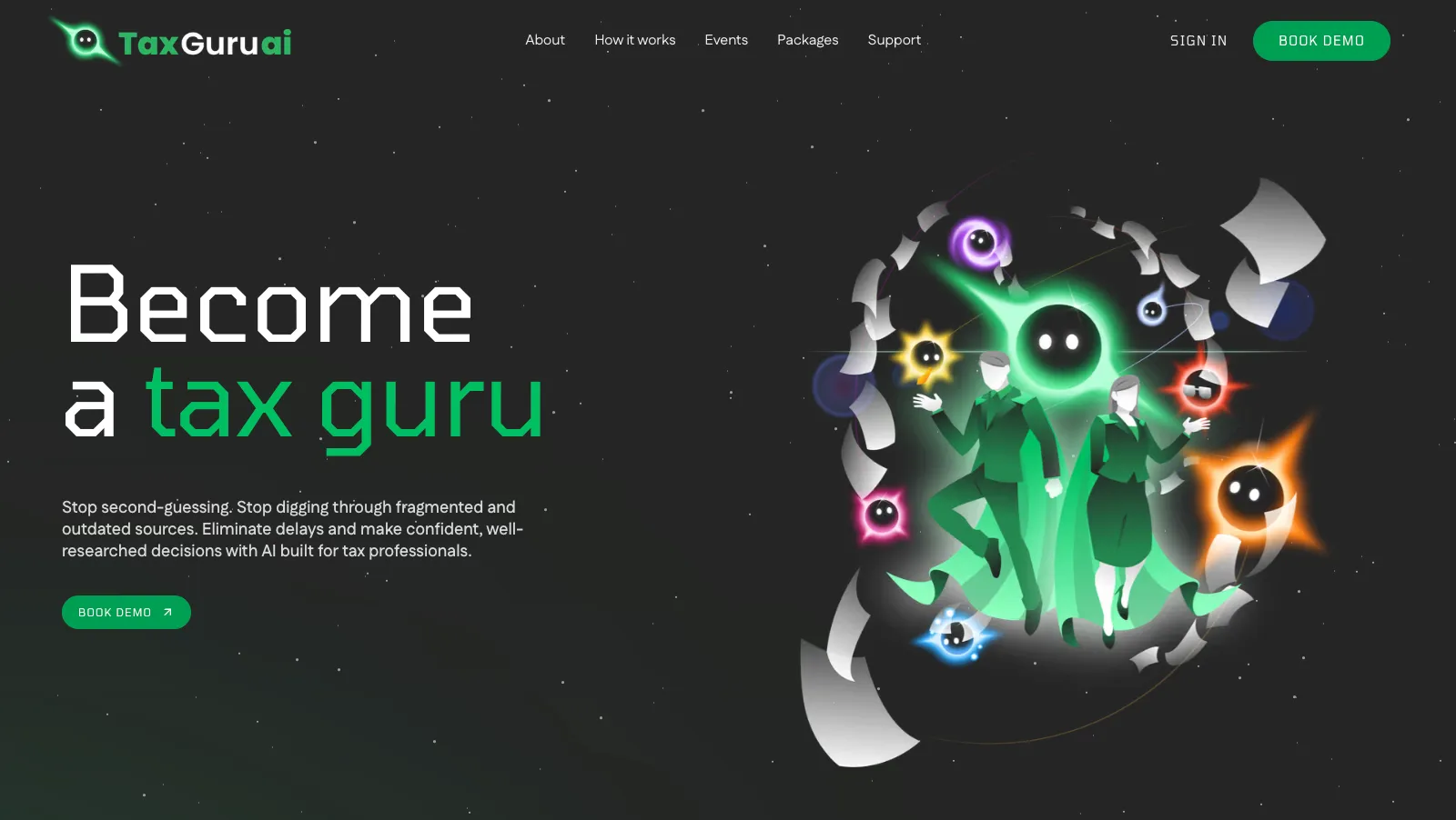 Tax Guru AI marketing website